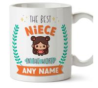 MUGFFINS Niece Mug - in English - World's Best - with Doodle - Funny Gift - Ceramic 11oz Mug