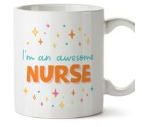 MUGFFINS Nurse Woman Mug - in English - I'm Awesome! - Funny Gift for Colleagues - Ceramic 11oz Mug