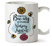 MUGFFINS Nursing Assistant Mug - in English - Thanks for Beeing Amazing - Funny Gift for Colleagues - Ceramic 11oz Mug