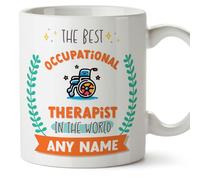 MUGFFINS Occupational Therapist Mug - in English - World's Best - with Doodle - Funny Gift for Colleagues - Ceramic 11oz Mug