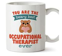 MUGFFINS Occupational Therapist Mug - in English - You are The Beary Best - Funny Gift for Colleagues - Ceramic 11oz Mug