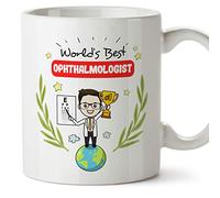 MUGFFINS Oculist Mug - "World's Best Oculist" - Funny Ophthalmology Gift/Present - Tea/Coffee Ceramic Cup 11oz