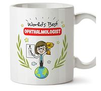 MUGFFINS Oculist Mug - "World's Best Oculist" - Funny Ophthalmology Gift/Present - Tea/Coffee Ceramic Cup 11oz