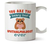 MUGFFINS Ophthalmologist Mug - in English - You are The Beary Best - Funny Gift for Colleagues - Ceramic 11oz Mug