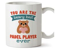 MUGFFINS Padel Player Mug - in English - You are The Beary Best - Funny Gift for Colleagues - Ceramic 11oz Mug