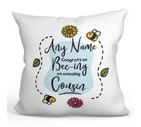 MUGFFINS Personalised Cushion for COUSIN Padding included - in English - Thanks For Beeing - Funny custom gift - Pillow: cover and filling 15.7x15.7 inches