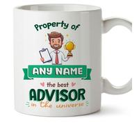 MUGFFINS Personalised Mug for Advisor man - in English - Property of - Funny Custom Gift for Colleagues - Ceramic 11oz Mug