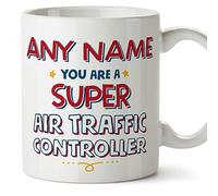 MUGFFINS Personalised Mug for AIR Traffic Controller - in English - You are Super - Funny Custom Gift for Colleagues - Ceramic 11oz Mug