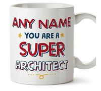 MUGFFINS Personalised Mug for Architect - in English - You are Super - Funny Custom Gift for Colleagues - Ceramic 11oz Mug