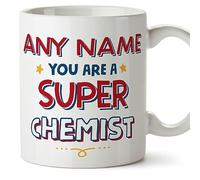 MUGFFINS Personalised Mug for Chemist - in English - You are Super - Funny Custom Gift for Colleagues - Ceramic 11oz Mug