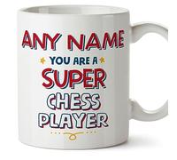 MUGFFINS Personalised Mug for Chess Player - in English - You are Super - Funny Custom Gift for Colleagues - Ceramic 11oz Mug