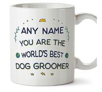 MUGFFINS Personalised Mug for Dog Groomer - in English - World's Best - Funny Custom Gift for Colleagues - Ceramic 11oz Mug
