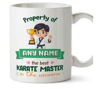 MUGFFINS Personalised Mug for Karate Master Man - in English - Property of - Funny Custom Gift for Colleagues - Ceramic 11oz Mug