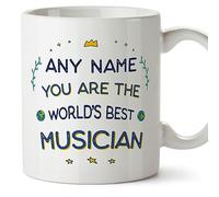 MUGFFINS Personalised Mug for Musician - in English - World's Best - Funny Custom Gift for Colleagues - Ceramic 11oz Mug