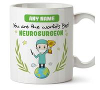 MUGFFINS Personalised Mug for Neurosurgeon Man - in English - You are World's Best - Funny Custom Gift for Colleagues - Ceramic 11oz Mug