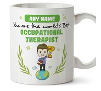 MUGFFINS Personalised Mug for Occupational Therapist Man - in English - You are World's Best - Funny Custom Gift for Colleagues - Ceramic 11oz Mug