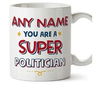 MUGFFINS Personalised Mug for Politician - in English - You are Super - Funny Custom Gift for Colleagues - Ceramic 11oz Mug