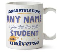 MUGFFINS Personalised Mug for Student Woman - in English - Best in the Universe - Funny Custom Gift for Colleagues - Ceramic 11oz Mug