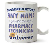 MUGFFINS Pharmacy Technician Mug - in English - Best in The Universe - Funny Gift for Colleagues - Ceramic 11oz Mug