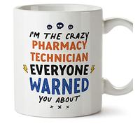 MUGFFINS Pharmacy Technician Mug - in English - Everyone Warned You About - Funny Gift for Colleagues - Ceramic 11oz Mug