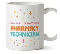 MUGFFINS Pharmacy Technician Woman Mug - in English - I'm Awesome! - Funny Gift for Colleagues - Ceramic 11oz Mug