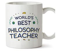 MUGFFINS Philosophy Teacher Mug - in English - World's Best - Funny Gift for Colleagues - Ceramic 11oz Mug