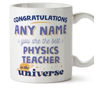 MUGFFINS Physics Teacher Mug - in English - Best in The Universe - Funny Gift for Colleagues - Ceramic 11oz Mug