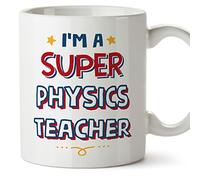 MUGFFINS Physics Teacher Mug - in English - I'm Super - Funny Gift for Colleagues - Ceramic 11oz Mug