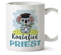 MUGFFINS Priest Man Mug - in English - Koalafied - Funny Gift for Colleagues - Ceramic 11oz Mug