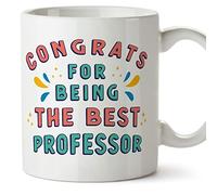MUGFFINS Professor Mug - in English - Congrats for Being The Best - Funny Gift for Colleagues - Ceramic 11oz Mug