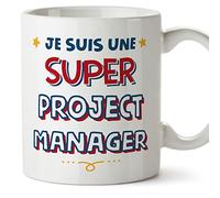 MUGFFINS Project Manager Woman Mug - in French - Je Suis Super - Funny Gift for Colleagues - Ceramic 11oz Mug
