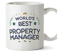 MUGFFINS Property Manager Mug - in English - World's Best - Funny Gift for Colleagues - Ceramic 11oz Mug