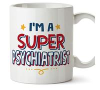 MUGFFINS Psychiatrist Mug - in English - I'm Super - Funny Gift for Colleagues - Ceramic 11oz Mug