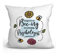 MUGFFINS PSYCHOLOGIST Cushion Padding included - in English - Thanks For Beeing Amazing - Funny gift - Pillow: cover and filling 15.7x15.7 inches