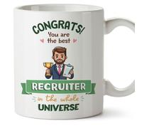 MUGFFINS Recruiter Man Mug - in English - Best in Universe Trophy - Funny Gift for Colleagues - Ceramic 11oz Mug