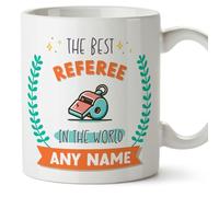 MUGFFINS Referee Mug - in English - World's Best - with Doodle - Funny Gift for Colleagues - Ceramic 11oz Mug