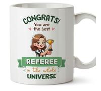 MUGFFINS Referee Woman Mug - in English - Best in Universe Trophy - Funny Gift for Colleagues - Ceramic 11oz Mug