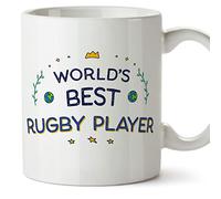 MUGFFINS Rugby Player Mug - in English - World's Best - Funny Gift for Colleagues - Ceramic 11oz Mug