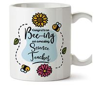 MUGFFINS Science Teacher Mug - in English - Thanks for Beeing Amazing - Funny Gift for Colleagues - Ceramic 11oz Mug