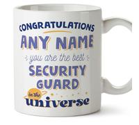 MUGFFINS Security Guard Mug - in English - Best in The Universe - Funny Gift for Colleagues - Ceramic 11oz Mug