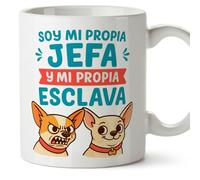 MUGFFINS self Employed Mug for Women with Quote Soy mi propia jefa y mi propio esclava in Spanish | self Employed Woman Gift Funny Female Freelance | 330 Ml 11 oz | Autónomos v1