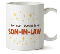 MUGFFINS Son in-Law Mug - in English - I'm Awesome! - Funny Gift - Ceramic 11oz Mug