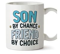 MUGFFINS Son Mug - in English - by Chance Friend by Choice - Funny Gift - Ceramic 11oz Mug