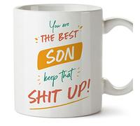 MUGFFINS Son Mug - in English - You are The Best, Keep That - Funny Gift - Ceramic 11oz Mug