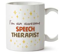 MUGFFINS Speech Therapist Man Mug - in English - I'm Awesome! - Funny Gift for Colleagues - Ceramic 11oz Mug