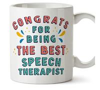 MUGFFINS Speech Therapist Mug - in English - Congrats for Being The Best - Funny Gift for Colleagues - Ceramic 11oz Mug