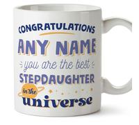 MUGFFINS Stepdaughter Mug - in English - Best in The Universe - Funny Gift - Ceramic 11oz Mug