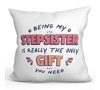 MUGFFINS STEPSISTER Cushion Padding included - in English - I'm the only gift you need - Funny gift - Pillow: cover and filling 15.7x15.7 inches