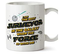 MUGFFINS Surveyor Mug - in English - Best in The Galaxy The Force is with Me - Funny Gift for Colleagues - Ceramic 11oz Mug
