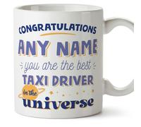 MUGFFINS Taxi Driver Mug - in English - Best in The Universe - Funny Gift for Colleagues - Ceramic 11oz Mug